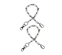 Sewroro 2pcs Vintage Metal Waist Chain for Men Punk Pants Chain Accessory for Casual Hip Hop Styles Versatile Trouser Charm for Streetwear