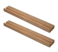 Sewroro 2pcs Wooden Vinyl Record Holder and CD Display Rack, Desktop Vinyl Record Organizer with Stable Support, Suitable for Living Room and Home Media Storage