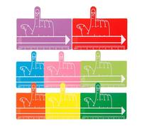 Sewroro 2sets Bookmark Reading Finger Finger Spacer for Writing Finger Focused Highlighter Finger Pointer Highlighter for Reading Dyslexia Reading Tool Dyslexia 8pcs*2