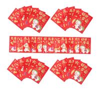 Sewroro 300pcs Horse Year Red Envelopes Bulk Pack Cartoon Lucky Money Packets for Lunar Year Spring Festival Weddings Birthdays Cash Hongbao