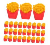 Sewroro 30pcs Cute French Fries Erasers for TPR Mini Cartoon Chips School Supplies Classroom Rewards Party Favors Bulk Prizes for Students