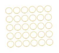 Sewroro 30pcs Notebook Binding Rings Stationery Rings Hinged Book Keychain Snap Book Binding Office Metal Circle Metal Binder Key Yellow