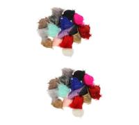 Sewroro 32pcs Fluffy for Crafting Simulation Accessories for Shoes Hats and Keychains Handmade Comfortable Decorative Pile Design