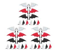 Sewroro 36pcs Black Red White Pu Leather Devil Wings Hair Clips Bat Wing Hairpin Accessories for Women Cosplay Party Halloween Costume Daily Wear