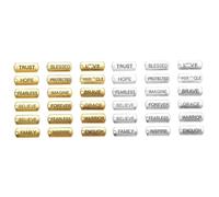 Sewroro 36pcs Inspirational Charms Alloy Pendants Word Charms for Jewelry Making Diy Necklace and Bracelet Craft Accessories Gold and Silver