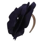 Sewroro 3d Blossom Flower Prevents Fading and Deformation Elegant Fascinator Headband Handmade Floral Headpiece with Pearl Detail, Polyester Fiber Material for Women for Church Services