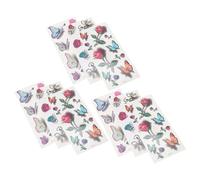 Sewroro 3D Waterproof Butterfly Temporary Tattoo Stickers 9pcs Set, Colorful Realistic Body Decals, Delicate Fake for Festival and Party Decoration