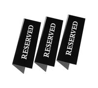Sewroro 3pcs Acrylic Table Top Reserved Sign V Shaped Restaurant Table Tent for Guest Booking Notice for Hotels and Events Easy to Clean and Reusable