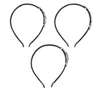 Sewroro 3pcs Elegant Rhinestone Headband for Women, Delicate Alloy Hair Accessory that Fits the Head Well and Will Not Fall off Easily, for Parties and Daily Decorations