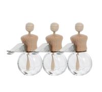 Sewroro 3pcs Glass Car Aroma Bottles Essential Oil Diffusers Rotatable Perfume Diffuser Relieves Fatigue for Car and Dressing Tables