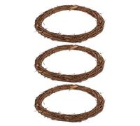 Sewroro 3pcs Natural Grapevine Wreath Rings 11.4x7.4 Inch Oval Twig Vine Wreath Frames for DIY Crafts, Sturdy and Easy Craft Assembly, for Seasonal Centerpieces and Christmas Decor