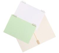 Sewroro 3pcs Sectioned Spiral Notebook Student Note Pad for Office Planning