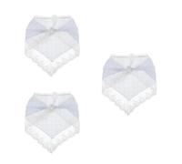 Sewroro 3pcs Vintage French Triangle Hair Scarves Summer Lace Bandanas Boho Headbands Retro Style Neck Cover Accessories for Women