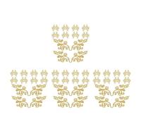 Sewroro 40 Pairs Golden Embroidered Lace Applique Patch with Strong Adhesive Backing, Intricate Polyester and Cotton Material for Wedding Dress and Special Occasions Decoration