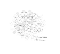 Sewroro 400pcs Self-Adhesive Square Glass Mosaic Tiles for Crafts DIY Art Mosaic Decoration with Fire-Resistant Reflective Mirror Tiles for Home and Jewelry Projects