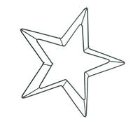 Sewroro 40cm Star Shape Metal Floral Hoop Wire Wreath Frame Pentagram DIY Christmas Garland Iron Ring for Holiday Crafting and Floral Arrangements