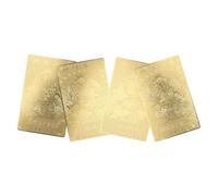 Sewroro 4pcs 2026 Chinese God of Wealth Amulet Card Double-sided Pure Copper Wealth Charm Tai Sui Zodiac Protection Feng Shui Blessing for Wallet Purse Backpack