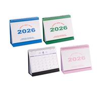 Sewroro 4pcs Dated Desk Calendar with Spiral Binding Compact Flip Desktop Planner for Office Monthly Habit Tracker for Daily Schedule Organizing Stylish and Design