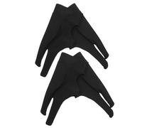Sewroro 4pcs Drawing Gloves for Stylus Use Graphic Tablets Two Finger Style Paper Sketching Glove Breathable Fabric Pack for Pen Tablet