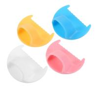 Sewroro 4pcs Edge Stitch Lock Sewing Gauge Set 4mm Needle Distance Plastic Sewing and Quilting Measuring Tools for Beginners Hand Stitching and Embroidery Guide