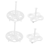 Sewroro 4pcs Egg Steamer Rack Durable Plastic Trivet for Pressure Cooker Stackable Steaming Holders for Round Square Eggs Easy Cleaning Aesthetic Kitchen Design