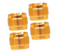 Sewroro 4pcs Gold Metal Mic Stand Screw Adapter to Thread Conversion Nut for Microphone Clip Versatile Mic Clamp Connecting Screws for Studio Recording Podcast Setup