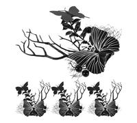 Sewroro 4pcs Halloween Headwear Skull Phantom Spider Web Hair Clips Gothic Horror Zombie Skeleton Butterfly Clips for Women Party Costume Accessories