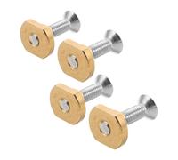 Sewroro 4pcs Hydrofoil Mounting Hardware Set with M6 Sliding T-nuts and Screws, Brass and Stainless Steel Material, Universal Compatibility for Sup and Surfboard Water Sports Accessories,