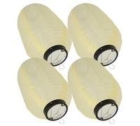 Sewroro 4Pcs Japanese Fabric Lanterns 45X25Cm Foldable Waterproof Beige Hanging Lanterns for Indoor Outdoor Party Garden Decoration Japanese Style