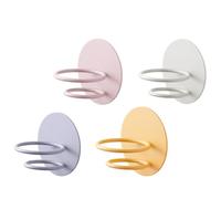 Sewroro 4pcs Makeup Sponge Holder Wall-Mounted Beauty Sponge Rack Puff Stand Storage Organiser for Vanity with Yellow Blue Pink Beige