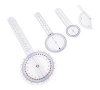 Sewroro 4Pcs Orthopedic Plastic Angle Goniometer Rulers Set with Finger Measuring Tool, Multi-Angle Rotatable Protractors for Joint, Spinal, and Toe Assessment, Portable Medical Angle