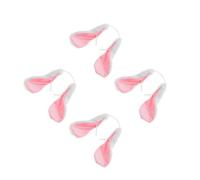 Sewroro 4pcs Plush Easter Bunny Headbands with Soft Ears Cute Costume Accessories for Holiday Parties Birthday Celebrations Cosplay for Adults White Rabbit Ear Design