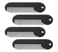Sewroro 4pcs Portable Mini Beard Comb for Men Mustache Grooming Fine Tooth Pocket Beard and Mustache Comb for Travel and Daily Use