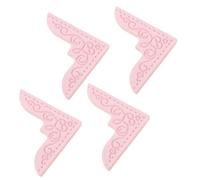 Sewroro 4pcs Pu Book Corner Protectors Stylish Decorative Guards for Albums and Books Lightweight and Smooth Finish for Students