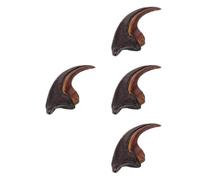 Sewroro 4pcs Realistic Resin Dinosaur Claw Model Scientific Accuracy Monolophosaurus Claw Teaching Aid for School Labs Coffee Colour Prehistoric Animal Model