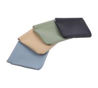 Sewroro 4pcs Small Makeup Bags Set Auto-Tightening Clip, Portable Lipstick Organizer Pouches for Travel and Outdoor, Purse Cosmetic Storage in Matcha Green, Apricot Yellow, Light Blue, and
