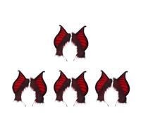 Sewroro 4pcs Spooky-cute Plush Bat Ears Headband for Women, Comfortable Fit Halloween Cosplay Accessory with Realistic Design, for Halloween Events and Costume Parties