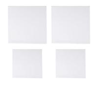 Sewroro 4pcs Stretched Cotton Painting Canvas Solid Wood Frame Water-Resistant and Square Blank Canvas Panels for Oil Painting Crafts Artists Students Home Decoration