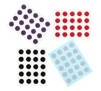 Sewroro 4Pcs Universal Gaming Mouse Feet Skates Stickers Adhesive Dot Mouse Glide Pads Replacement for Smooth Glide in Black White Red and Purple