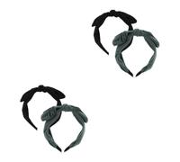 Sewroro 4pcs Wide Knotted Bow Headbands for Women Teens Soft Fabric Hairbands with Big Bows Comfortable Elastic Hair Accessories for Daily Wear and Parties Random Color