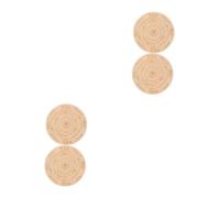Sewroro 4pcs Wooden Pendulum Boards with Evil Eye Symbol for Wicca Divination Witchcraft Supplies Geometric Pattern Energy Plates Home Decoration and Spiritual Party Accessory
