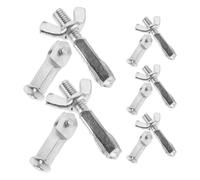 Sewroro 5 Set Hacksaw Frame Repair Kit with Steel Bolt Heads and Wing Nuts - DIY Hand Tool Replacement Parts for Woodworking and Metalworking Tools in Workshop