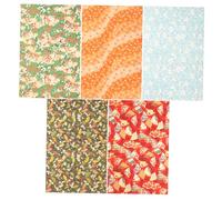 Sewroro 5 Sheets Japanese Style Wrapping Paper Delicate Folding Craft Paper for Wrap DIY Handicraft Party Decoration with Assorted Patterns