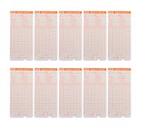 Sewroro 50 Sheets Attendance Cards for Office and Warehouse Use Paper Time Cards for Employee Clocking and Attendance Recording Beige Suitable for Time Tracking