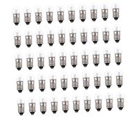 Sewroro 50pcs Miniature Glass Bulbs for Science Kit Electrical Experiments Durable Small Screw Base Bulb for School Circuits and DIY Educational Use