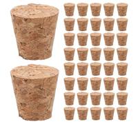 Sewroro 50Pcs Tapered Soft Wood Cork Stoppers 18X13X18Mm Leakproof Wine Bottle Cork Plugs for 14-16Mm Neck Bottles DIY Bar Tools and Apothecary Jars Seal