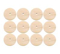 Sewroro 50pcs Wood Round Pieces Solid Round Wooden Pieces Khaki Color Thickened Smooth Surface DIY Wood Decor for Home Daily Use Hanging Pendant