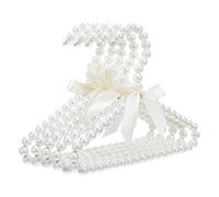Sewroro 5pcs 20cm White Pearl Hangers with Bow, Decorative ’s Clothes Hangers for Girl Wardrobe, Small Coat and Dress Storage for Nursery and Photoshoot