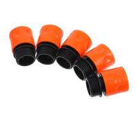 Sewroro 5pcs 3/4-inch Quick Connect Garden Hose Fittings Male and Female Threads, Orange Plastic Water Hose Connectors for Outdoor Irrigation and Gardening