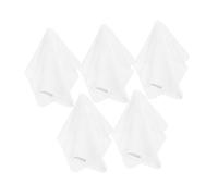 Sewroro 5pcs Cd Disc Cleaner Microfiber Cleaning Cloths for Vinyl Records, Screens, and Glasses - Anti-scratch Dust Removal for Travel and Home Use - White Small Size